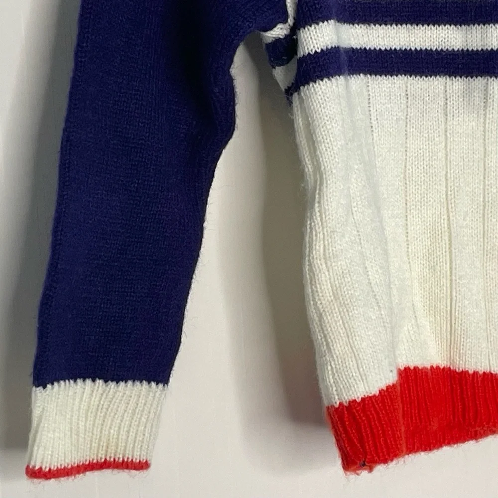 Vintage Kids 100% Acrylic Full Zip Hooded Sweater With String Ties Size 18 M 📍